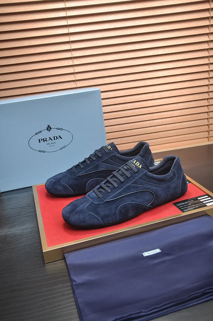 Men's shoes 💰560💶【PRADA】Prada casual shoes for couples, originally developed 1:1, made of high-mercerized cowhide with imported cowhide, silk sheepskin lining, rubber outsole, comfortable and soft on the feet, size for women: 35 to 40. Male 38 to 48💰🔥🔥🔥🔥🔥
